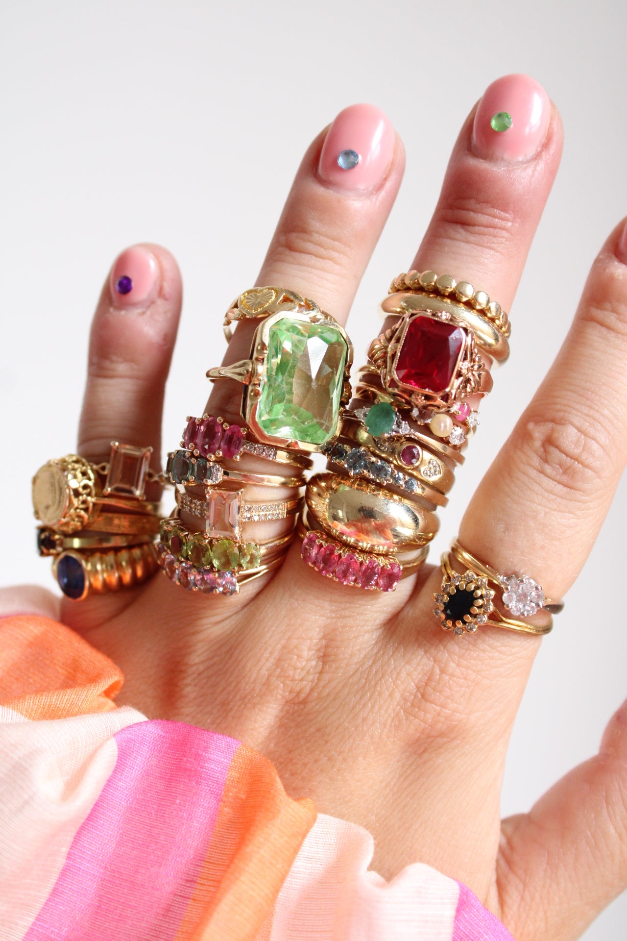 Lime Spinel Statement Ring