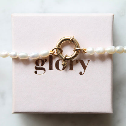 Connector Lock Freshwater Pearl Necklace