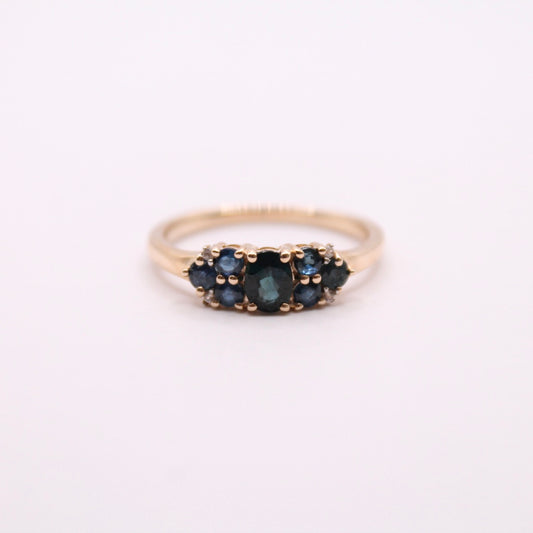 Sapphire Cluster Ring