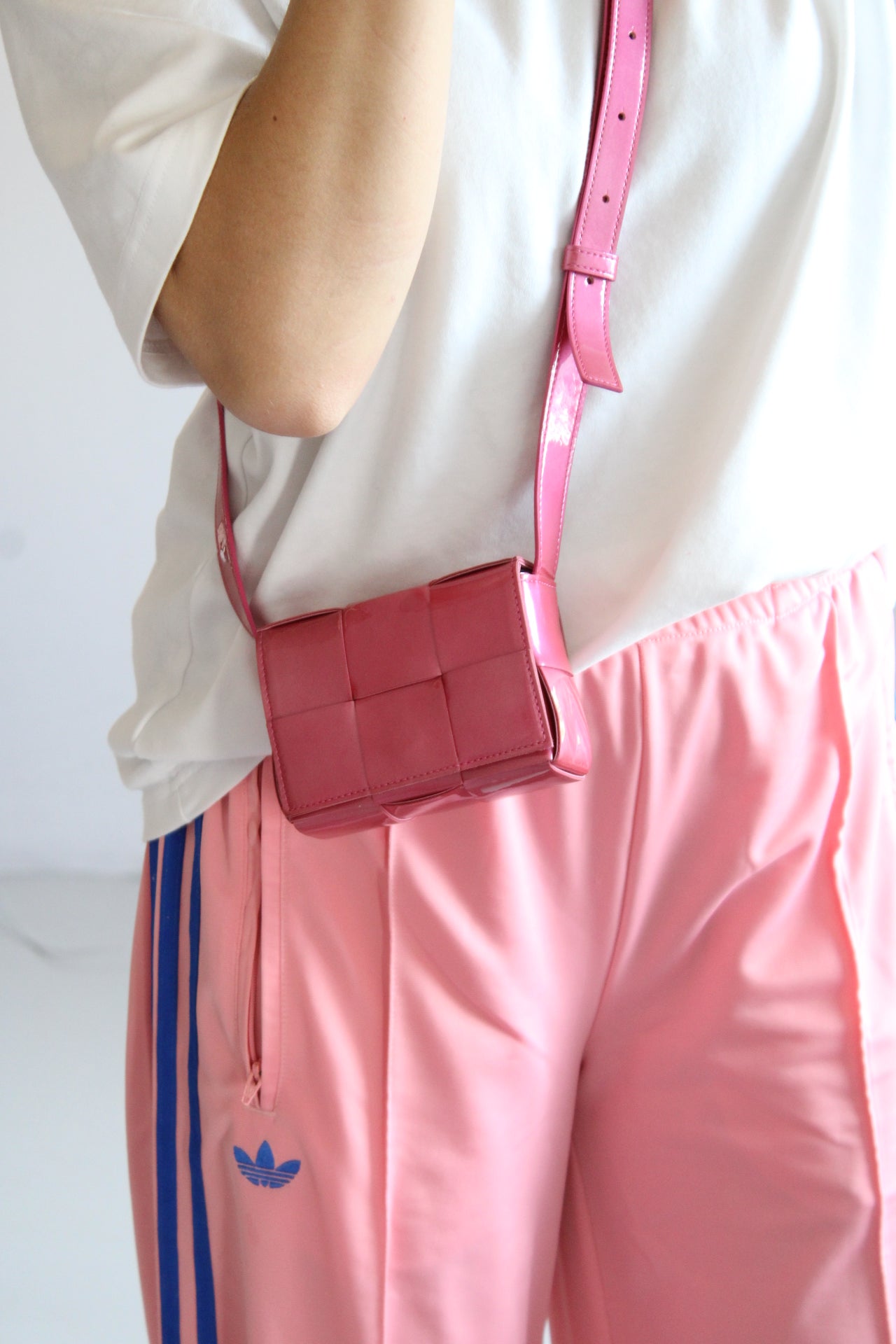 Bottega Veneta Intrecciato Enamel Shoulder Bag