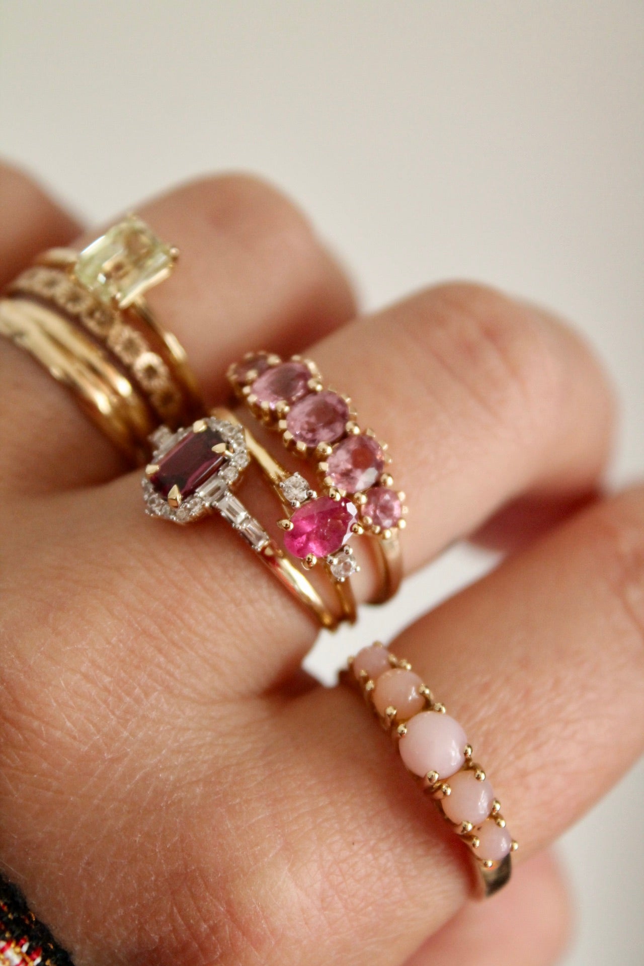 Rubellite Trilogy Ring
