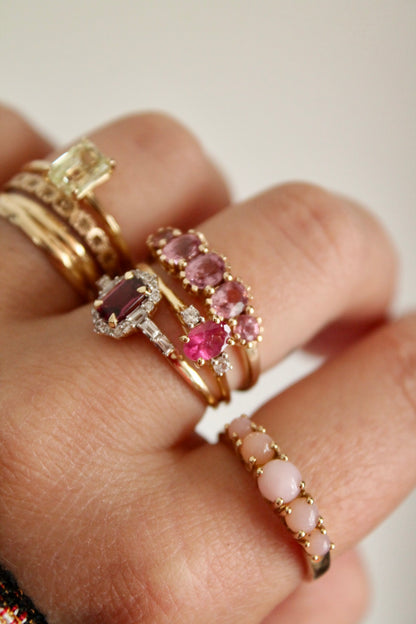 Rubellite Trilogy Ring