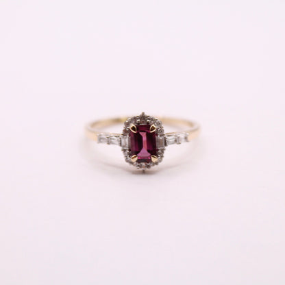 Garnet Cluster Ring