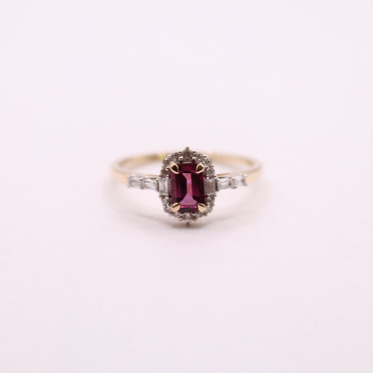 Garnet Cluster Ring