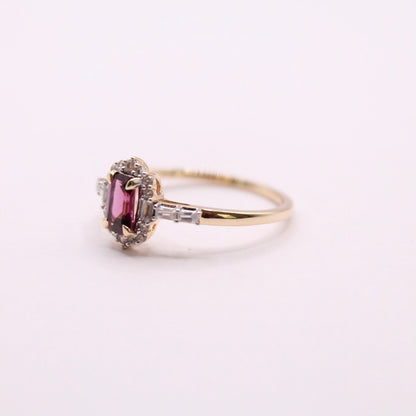 Garnet Cluster Ring