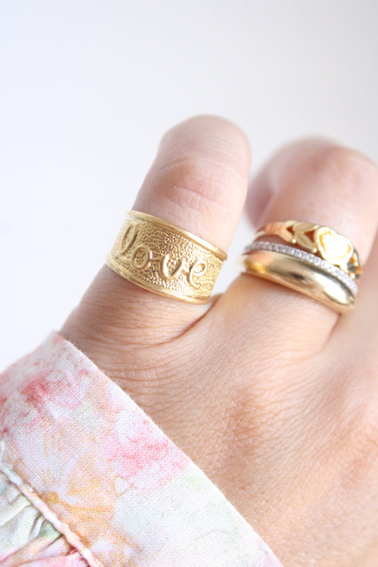 Bold "LOVE" Band Ring