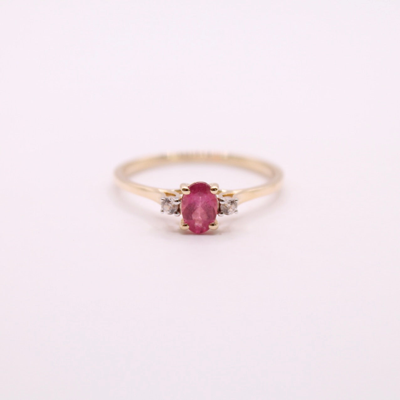 Rubellite Trilogy Ring
