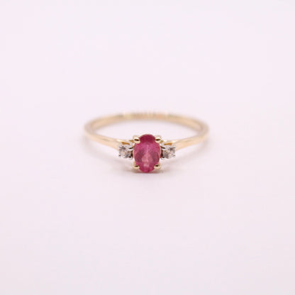 Rubellite Trilogy Ring