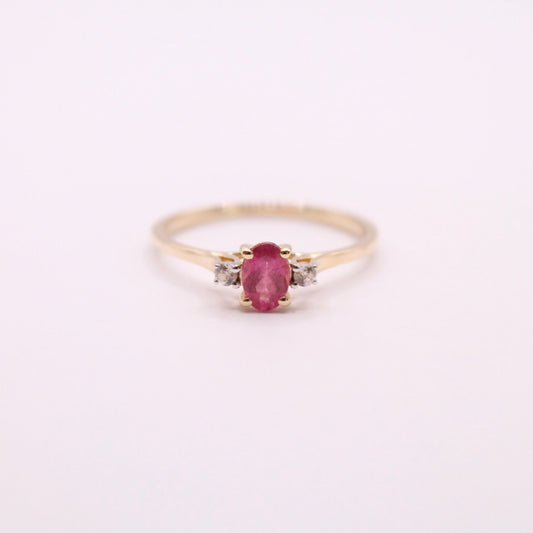 Rubellite Trilogy Ring