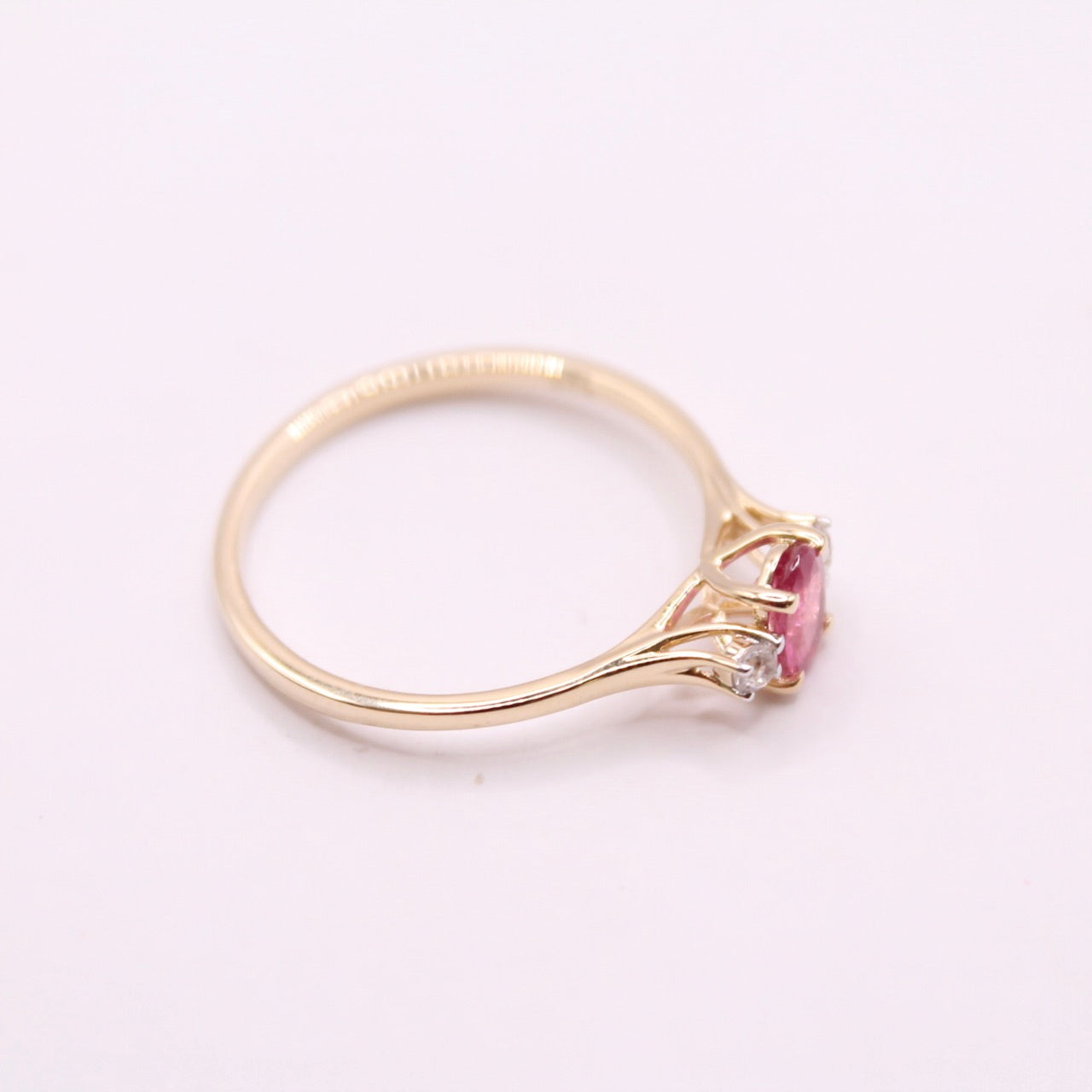 Rubellite Trilogy Ring