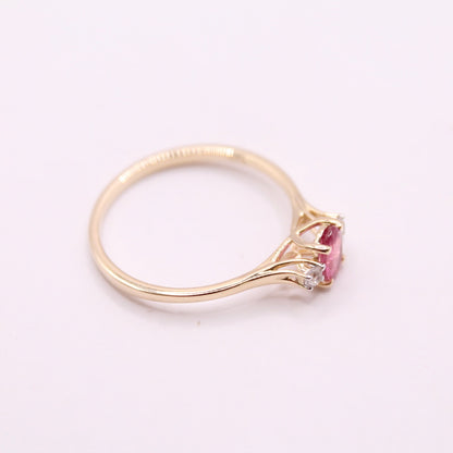 Rubellite Trilogy Ring