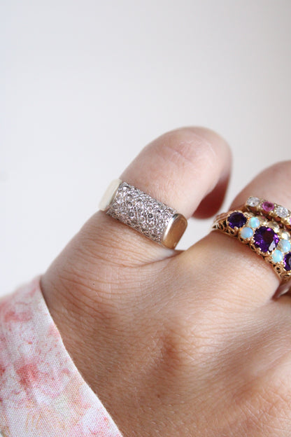 Solid Diamond Statement Ring