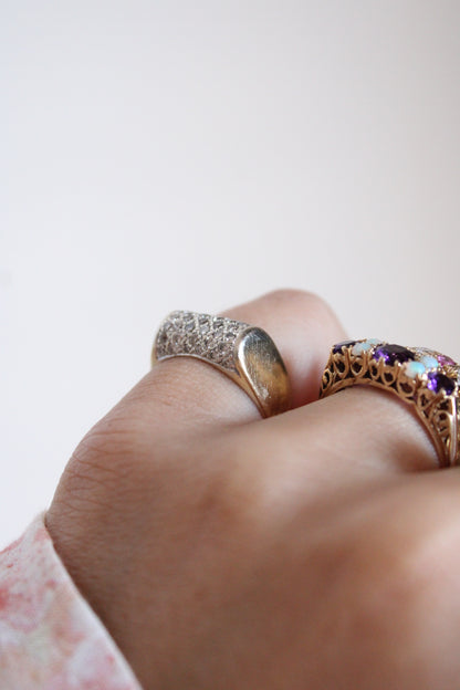 Solid Diamond Statement Ring