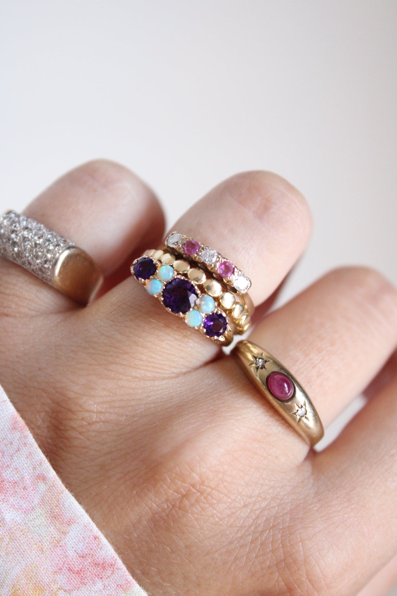 Victorian Opal & Amethyst Ring