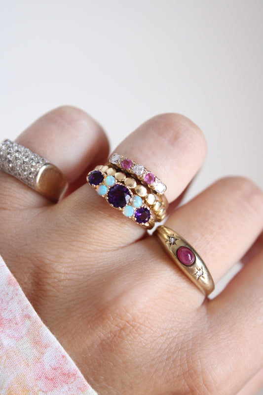 Victorian Opal & Amethyst Ring