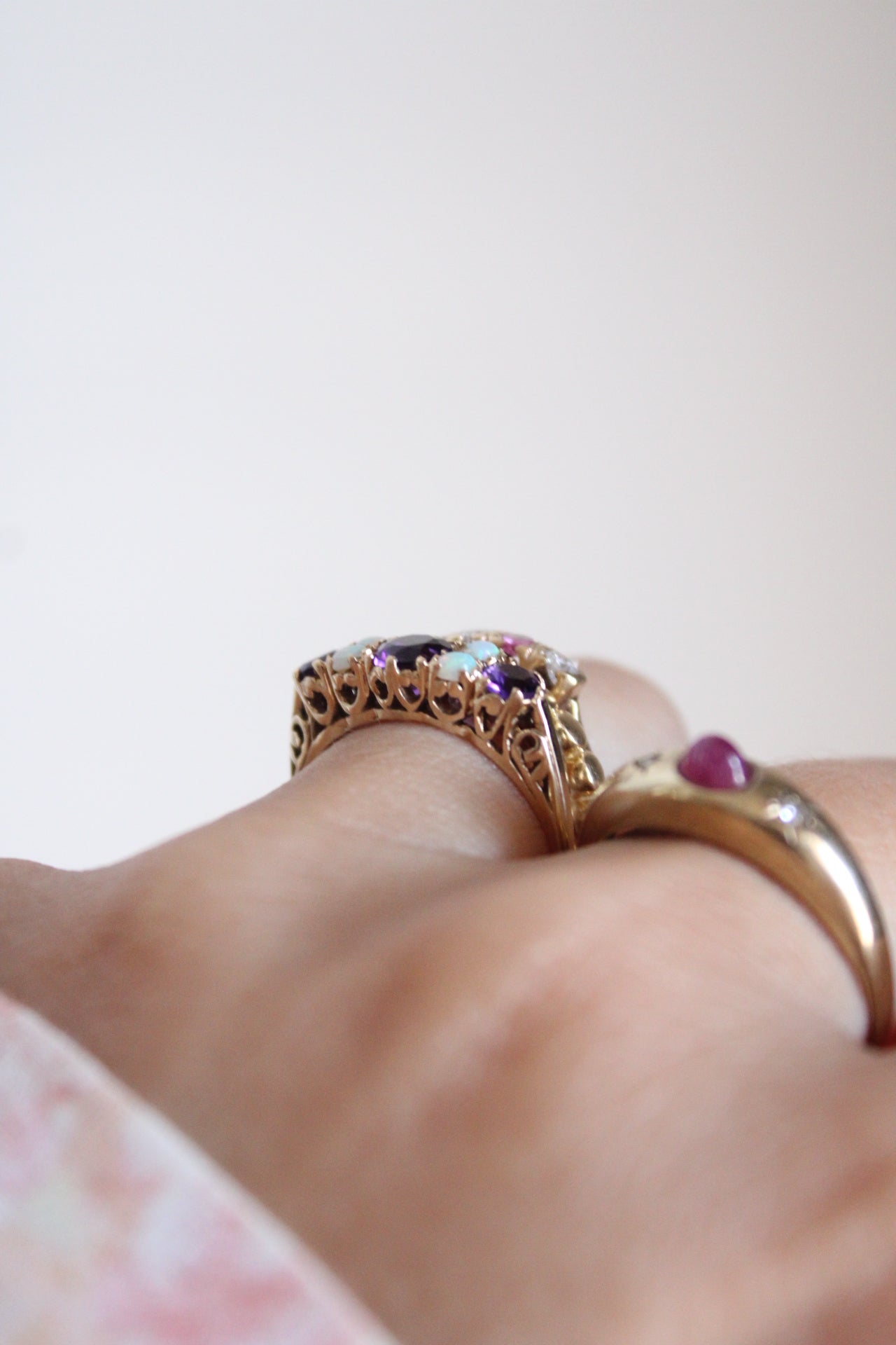 Victorian Opal & Amethyst Ring