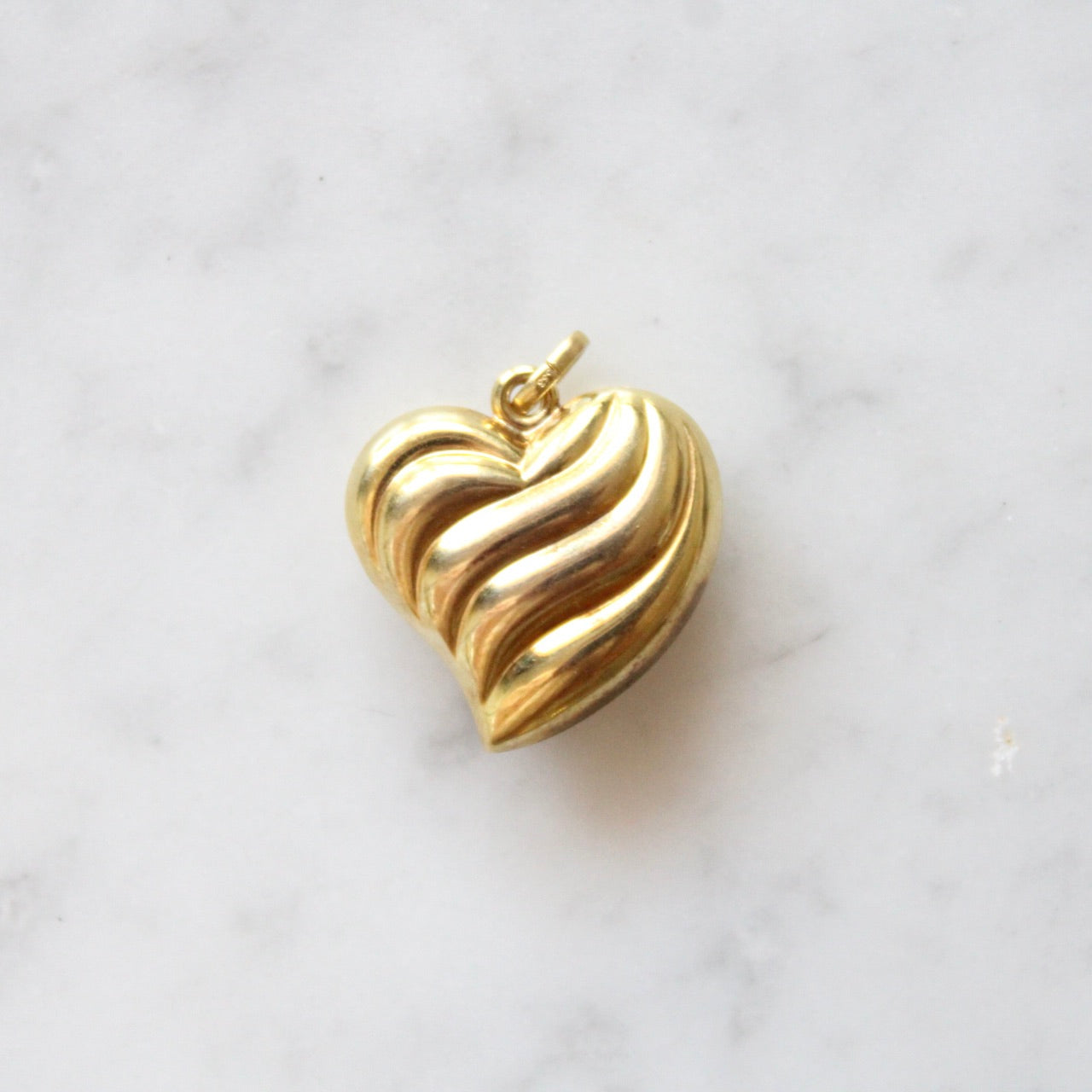 XL Swirl Heart Charm