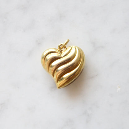 XL Swirl Heart Charm