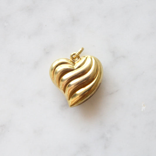 XL Swirl Heart Charm