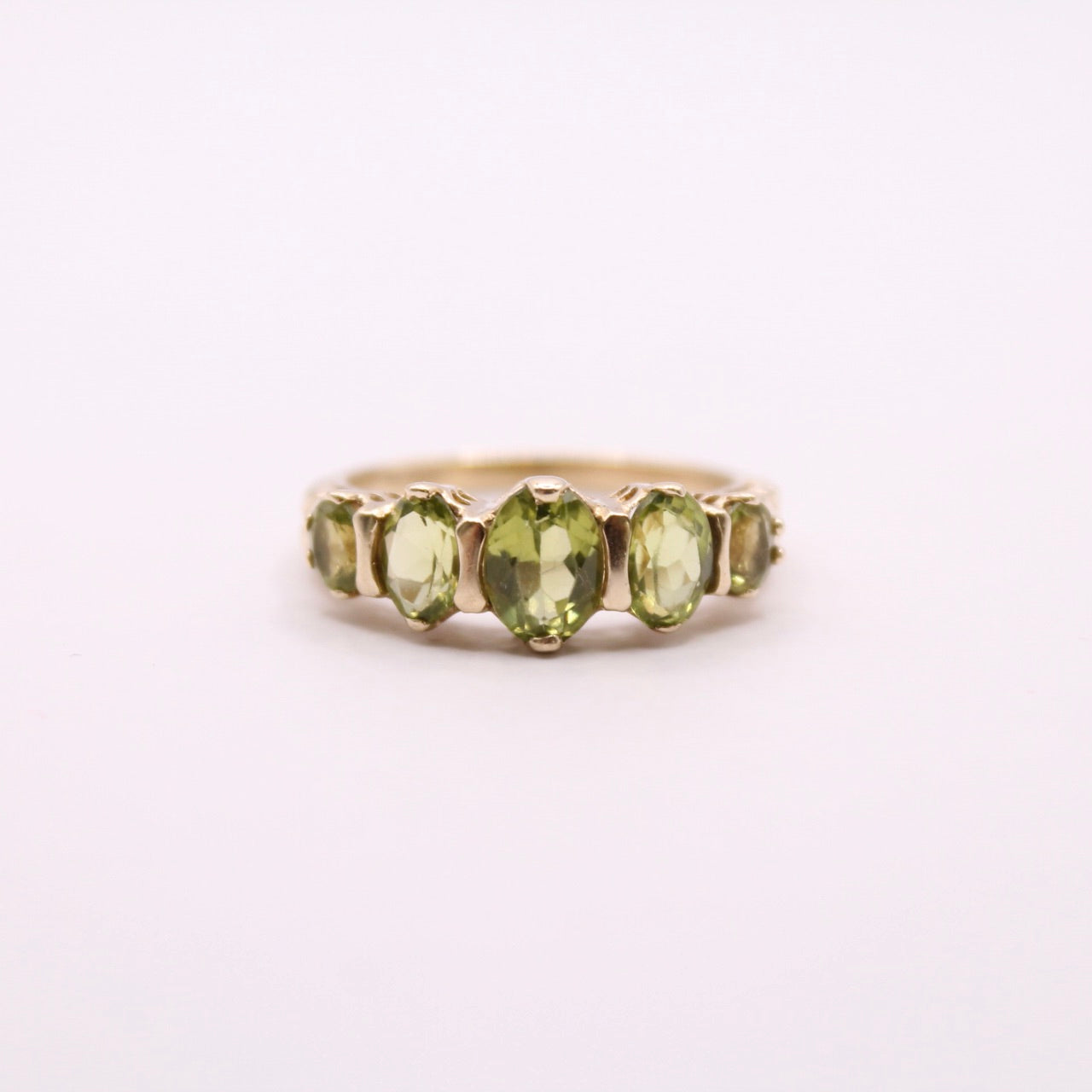 Victorian Peridot Row Ring