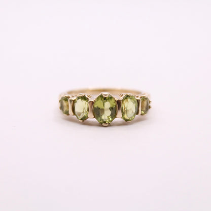 Victorian Peridot Row Ring