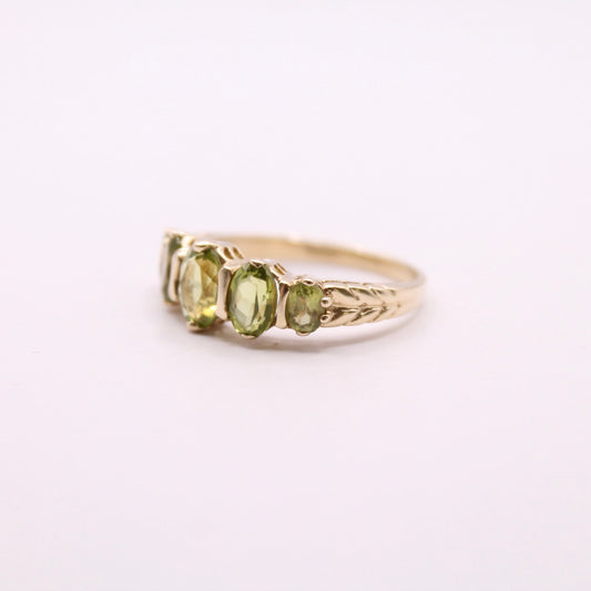 Victorian Peridot Row Ring
