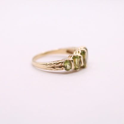 Victorian Peridot Row Ring