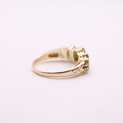 Victorian Peridot Row Ring
