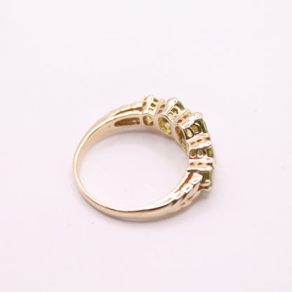 Victorian Peridot Row Ring