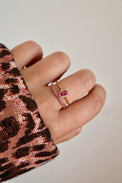 Pink Sapphire Eternity Ring