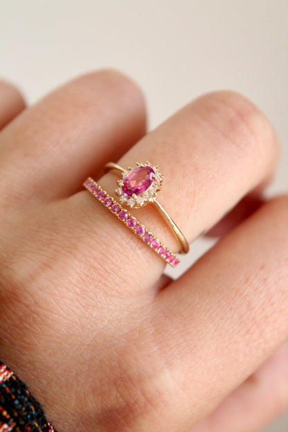 Pink Sapphire Eternity Ring