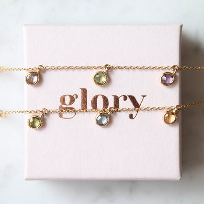 Multi Gem Disco Necklace