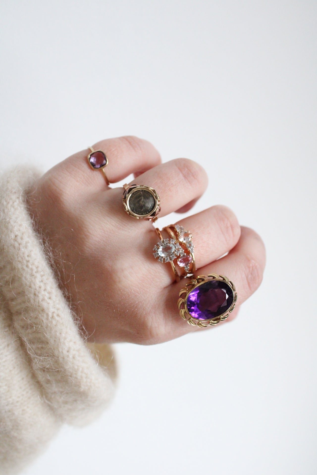 Amethyst Statement Ring