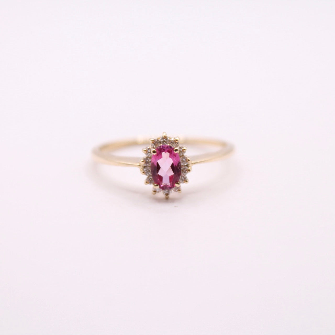Topaz & Diamond Lady Di Ring