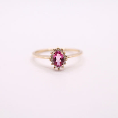 Topaz & Diamond Lady Di Ring