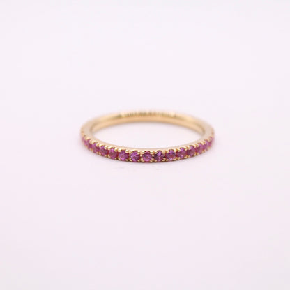 Pink Sapphire Eternity Ring