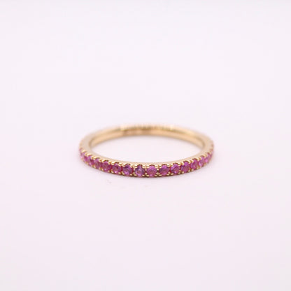 Pink Sapphire Eternity Ring
