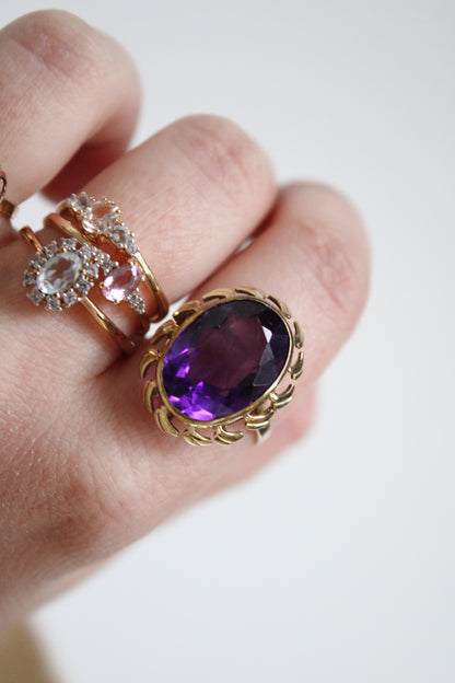 Amethyst Statement Ring