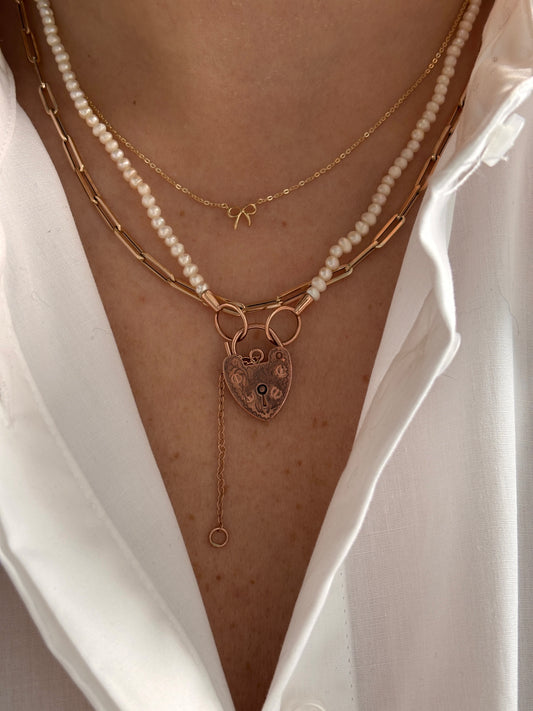 Closed Forever/Paperclip Necklace