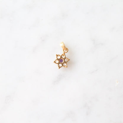 Amethyst Flower Pendant