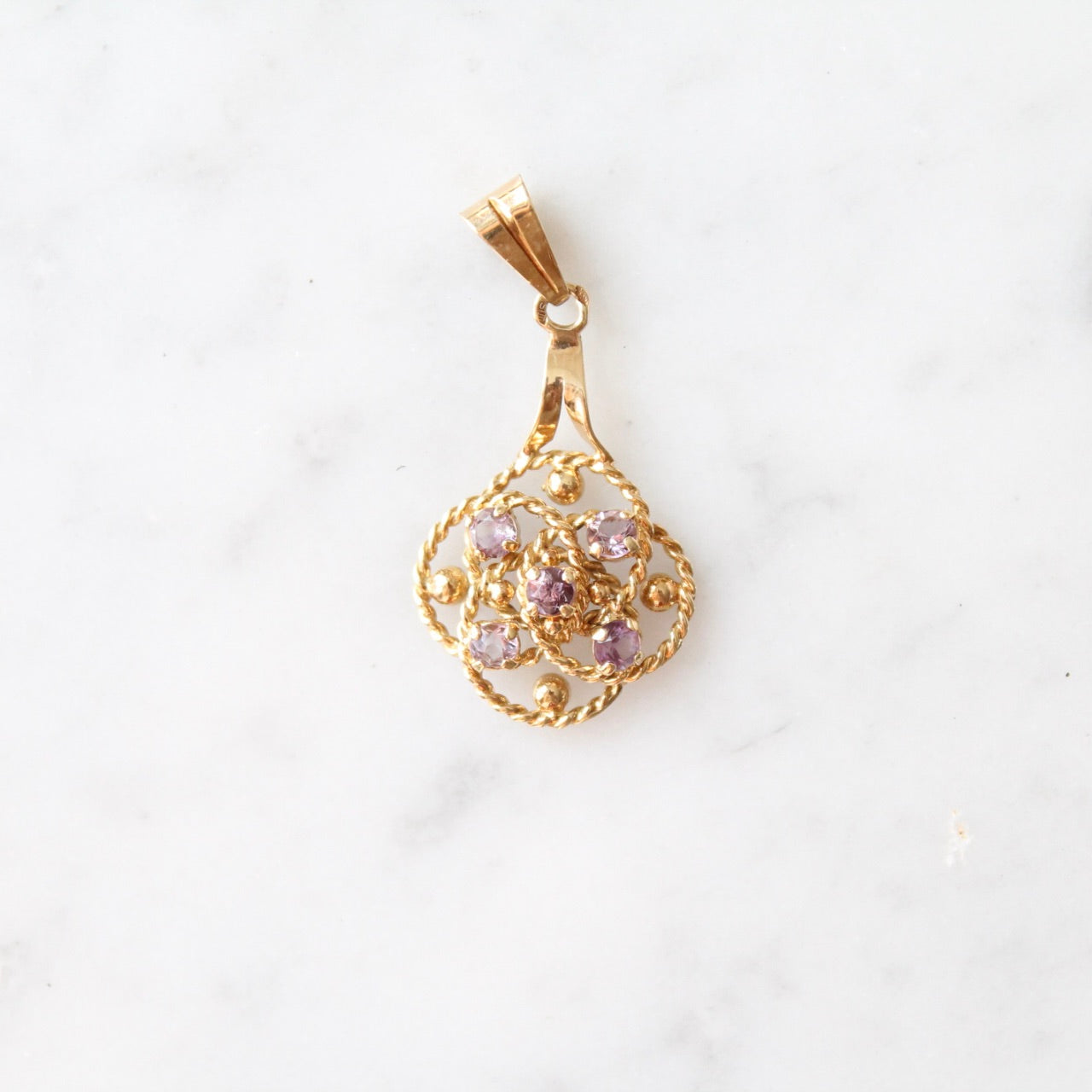 Decorated Amethyst Pendant
