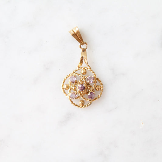 Decorated Amethyst Pendant
