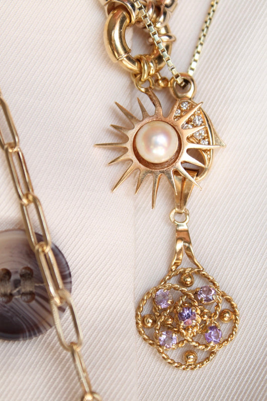 Decorated Amethyst Pendant