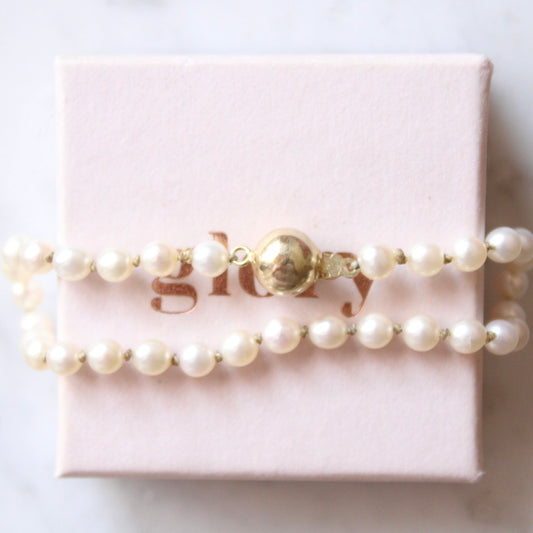 14K & Freshwater Pearl Bracelet