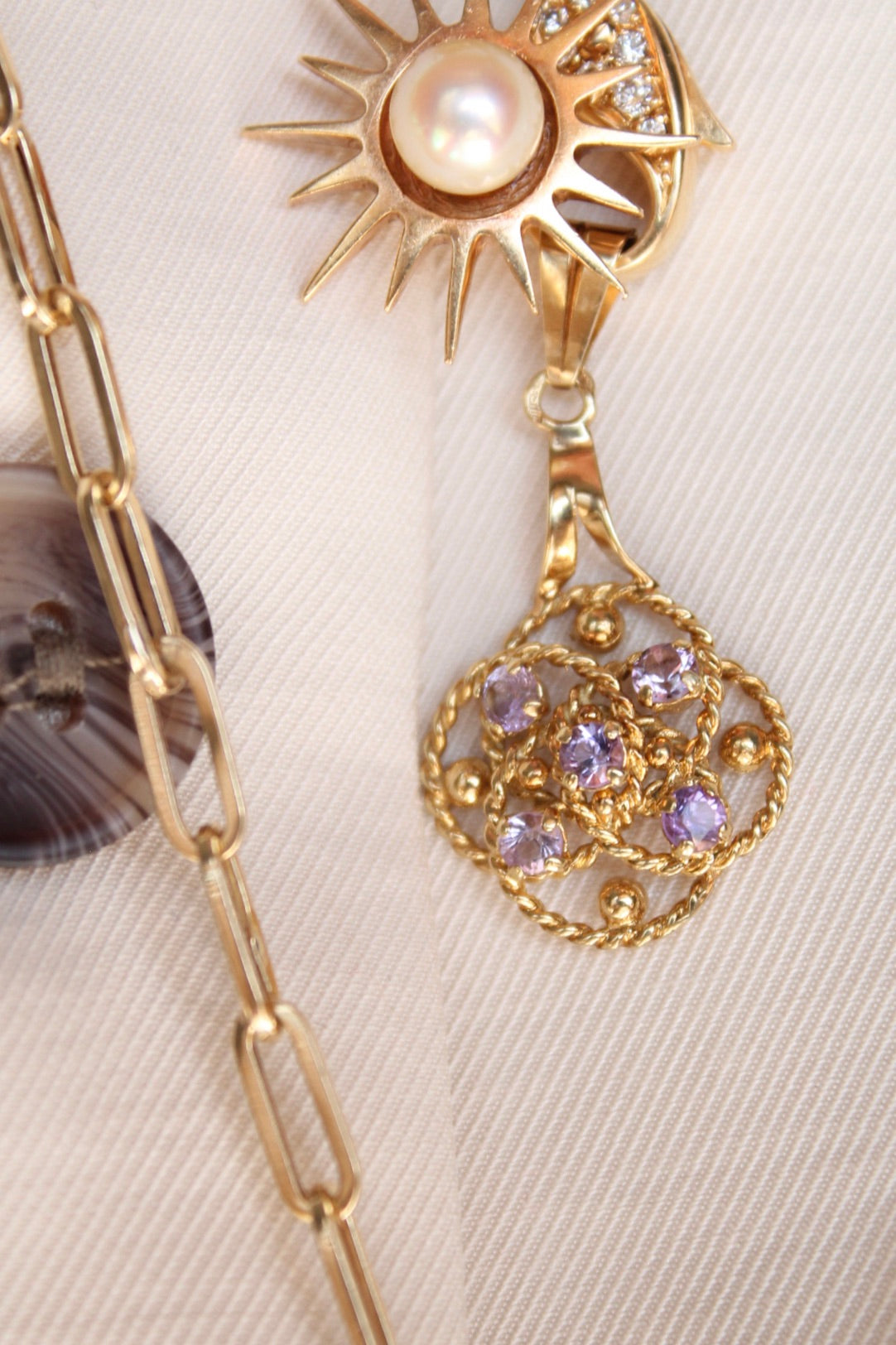 Decorated Amethyst Pendant