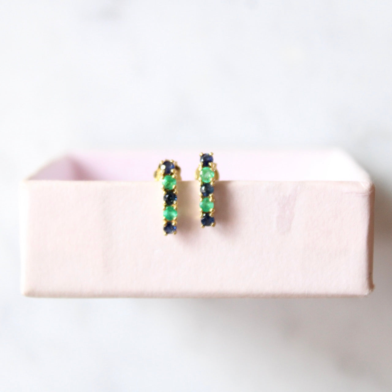 Emerald & Sapphire Earrings