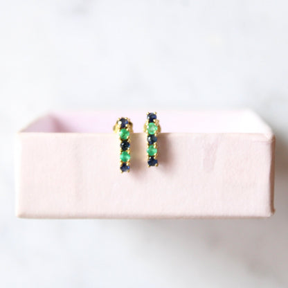 Emerald & Sapphire Earrings