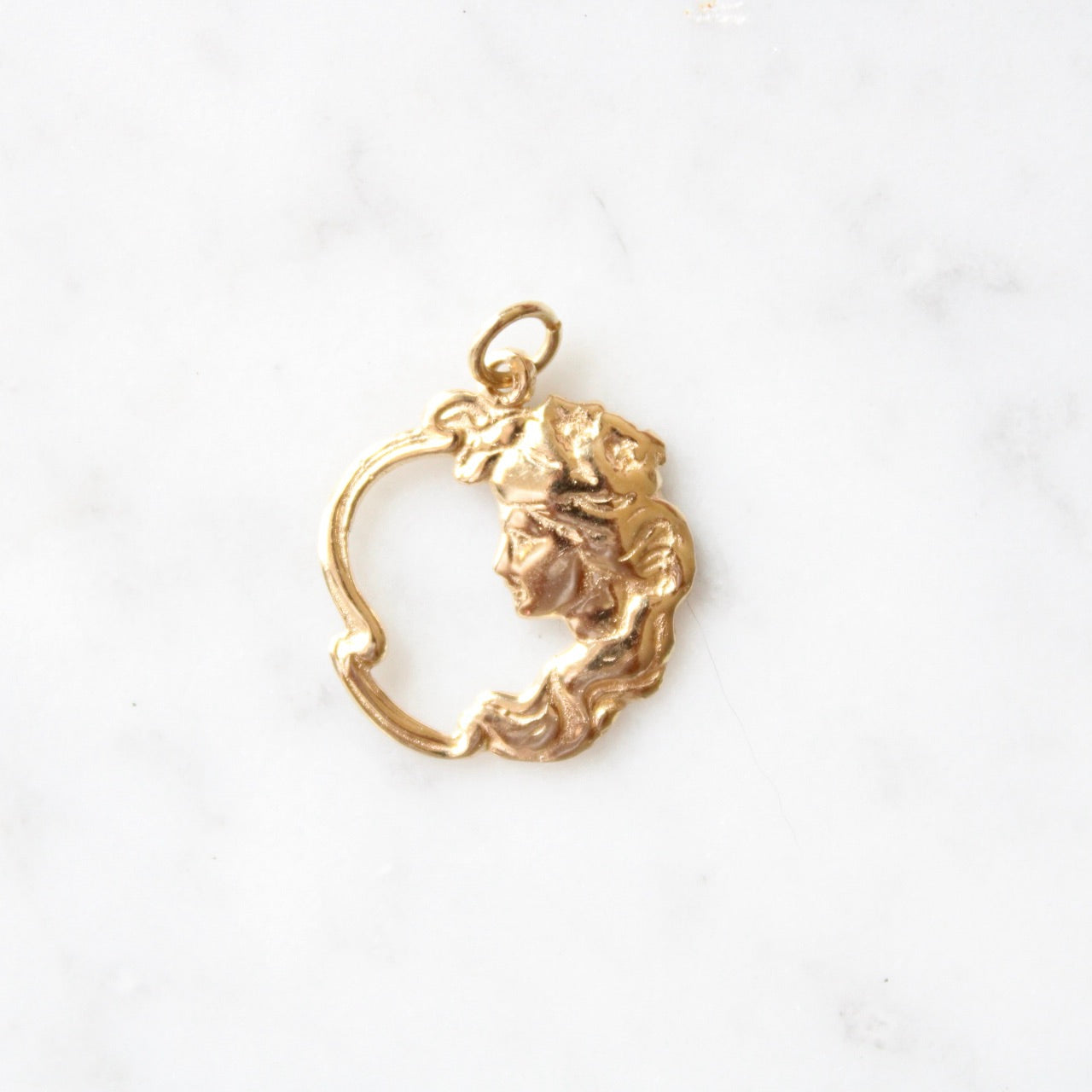 Antique Art Nouveau Woman Pendant