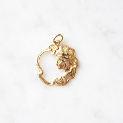 Antique Art Nouveau Woman Pendant