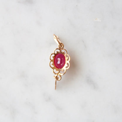 Ruby Flower Pendant